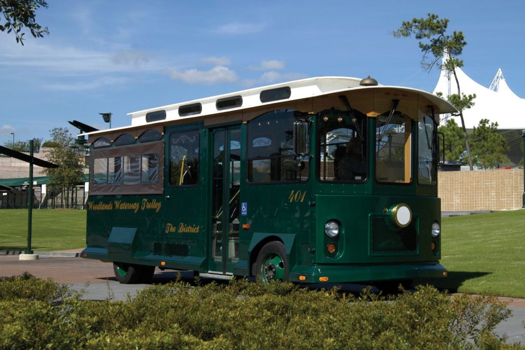 The Woodlands’ Town Center Trolley  (Photo by Georgie Miller )