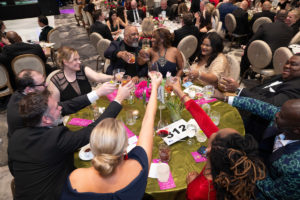 Guests ‘cheers-ing’