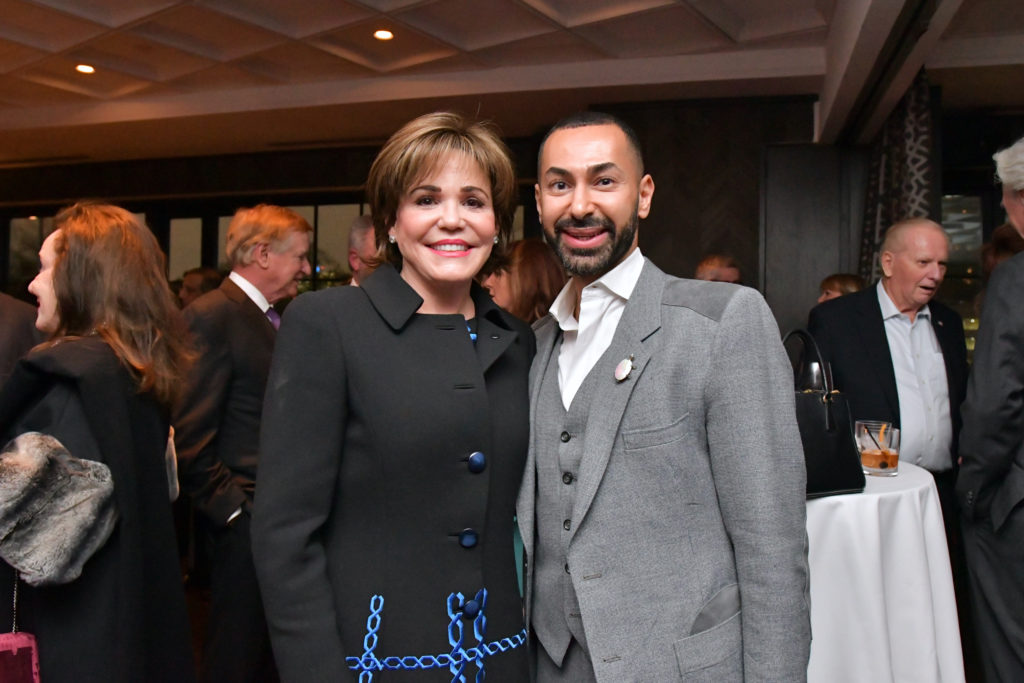 Hallie Vanderhider, Fady Armanious at the Men of Distinction announcement party at Steak 48  (Photo by Alex Montoya)