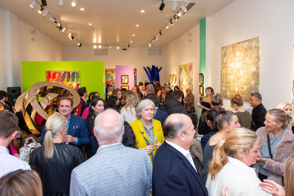 An art-informed crowd turned out at Laura Rathe Fine Art for the opening for Year of the Rabbit (Photo by Jacob Power Photography)