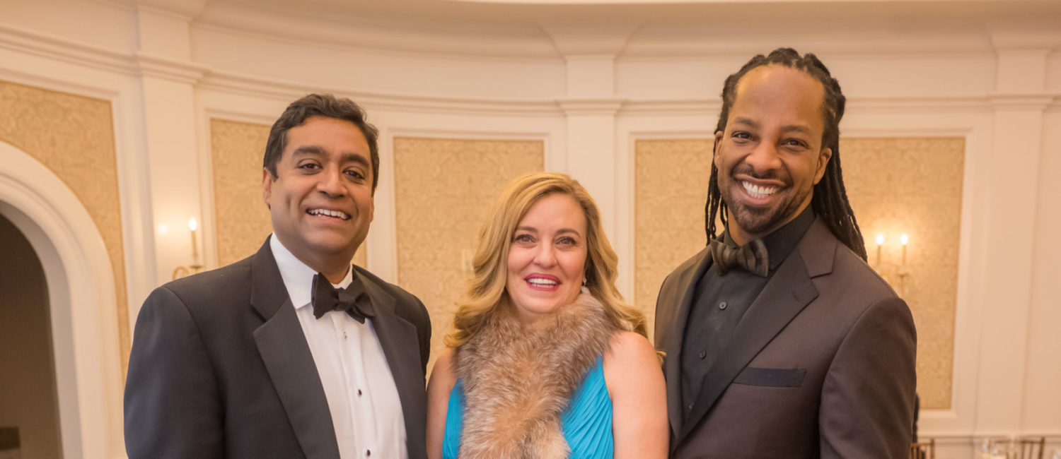 Inprint Ball Chairs Rishi and Michelle Varma, Featured Speaker Jericho Brown (Photo by rmphoto.com)