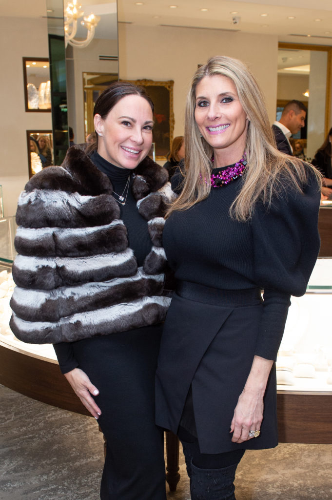 Lezlie Maltz, Gina Bhatia at the WORLDCLASS cocktail fête at Valobra Master Jewelers. (Photo by Jacob Power)