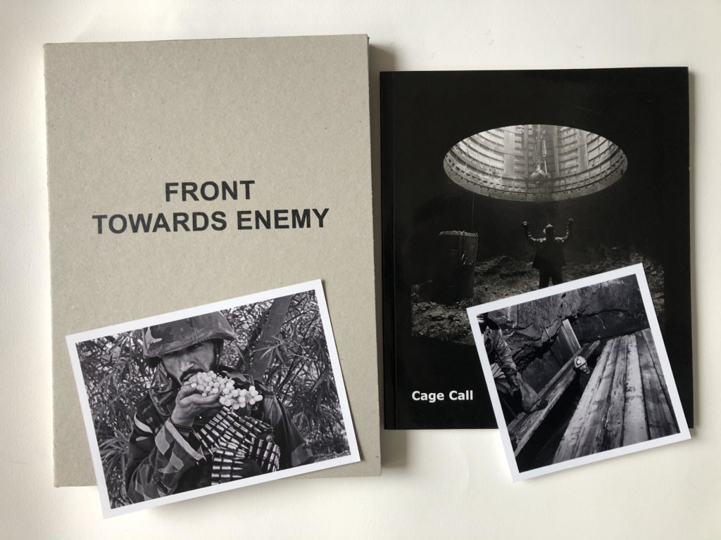 Louie Palu's "Front Towards Enemy," 2006. Louie Palu is known to Houston audiences for his work in Anne Tucker’s landmark exhibition, War/Photography: Images of Armed Conflict and Its Aftermath. Palu’s photobook, Front Towards Enemy, of his documentation of the War in Afghanistan also includes inkjet prints. 