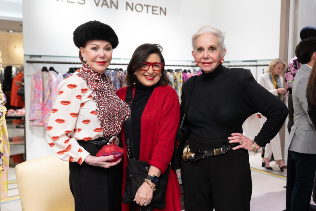 Chris Kase, Roz Pactor, Joyce Frassanito at Saks Fifth Avenue for the Houston Sweethearts tea party. (Photo by Daniel Ortiz)