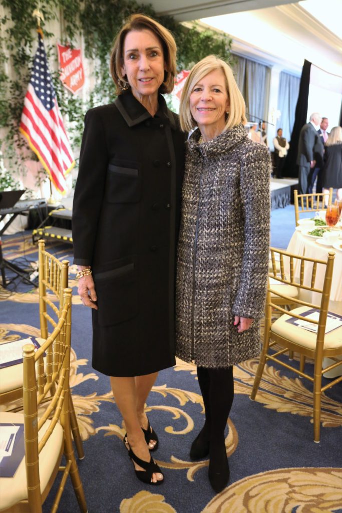 Mary Maxey, Kristy Liedtke at the Salvation Army annual dinner held at The Houstonian Hotel. (Photo by Phillip Burn)