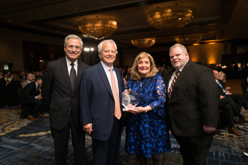 Michael Feinstein, Scott & Susie Bender, Barry Goldstein at the Seven Acres gala, held at the Hilton Americas-Houston. (Photo by Daniel Ortiz)