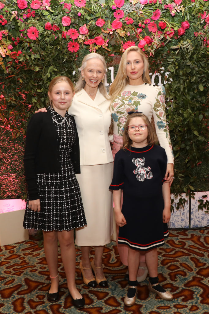 Lily Sarofim, Susan Sarofim, Lori Sarofim, Serenella Sarofim at the Children's Memorial Hermann Hospital 'Mommy & Me High Tea' held at the St. Regis Hotel. (Photo by Priscilla Dickson)