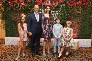 Dr. Jorge Salazar and wife April with their children Lana, Maximo, and Katiana at the Children's Memorial Hermann Hospital 'Mommy & Me High Tea' held at the St. Regis Hotel. (Photo by Priscilla Dickson)