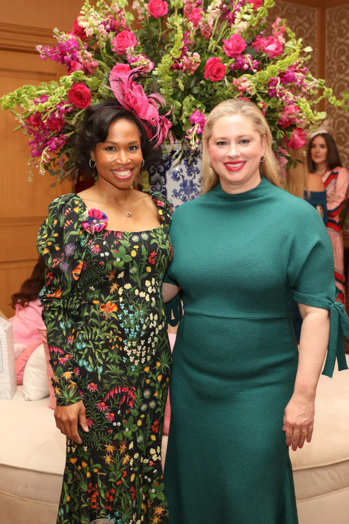 Roslyn Bazzelle-Mitchell, April McGee at the Children's Memorial Hermann Hospital 'Mommy & Me High Tea' held at the St. Regis Hotel. (Photo by Priscilla Dickson)