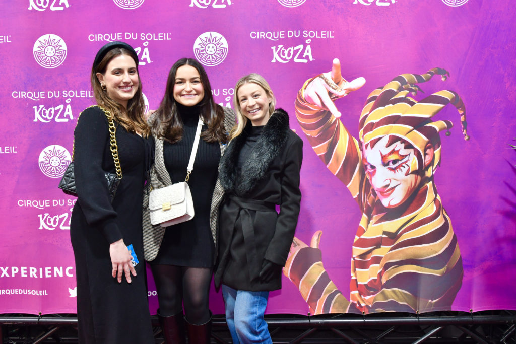 Nicole Graf, Catherine Whitsett, Carlie Dietert at the Cirque du Soleil KOOZA premiere.  (Photo by Alex Montoya)