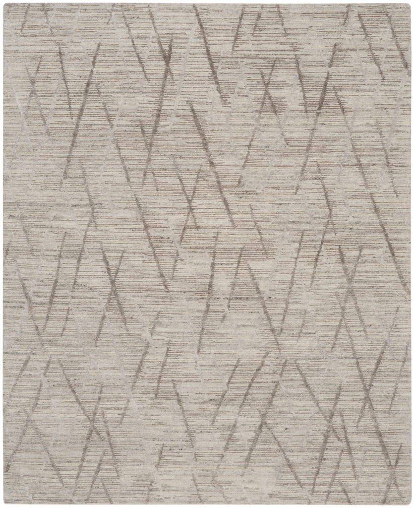 A neutral backdrop with a subtle geometric pattern.