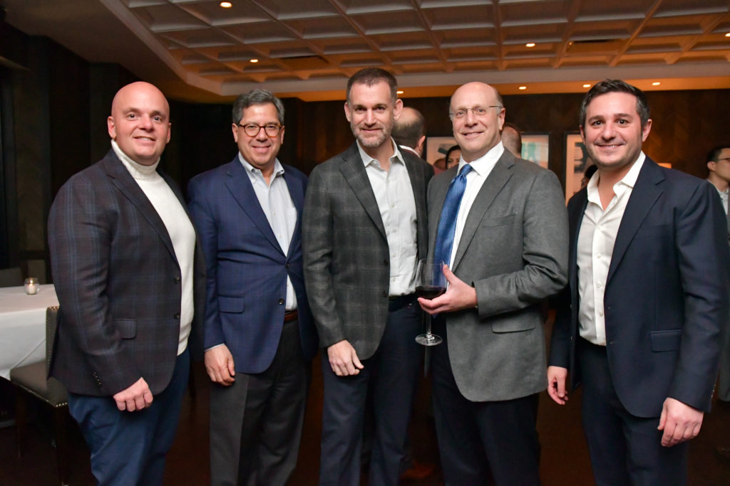 Oliver Badgio John Collado, John Arnold, Jeff Levy and John Cangelosi at the Men of Distinction announcement party at Steak 48 (Photo by Alex Montoya)