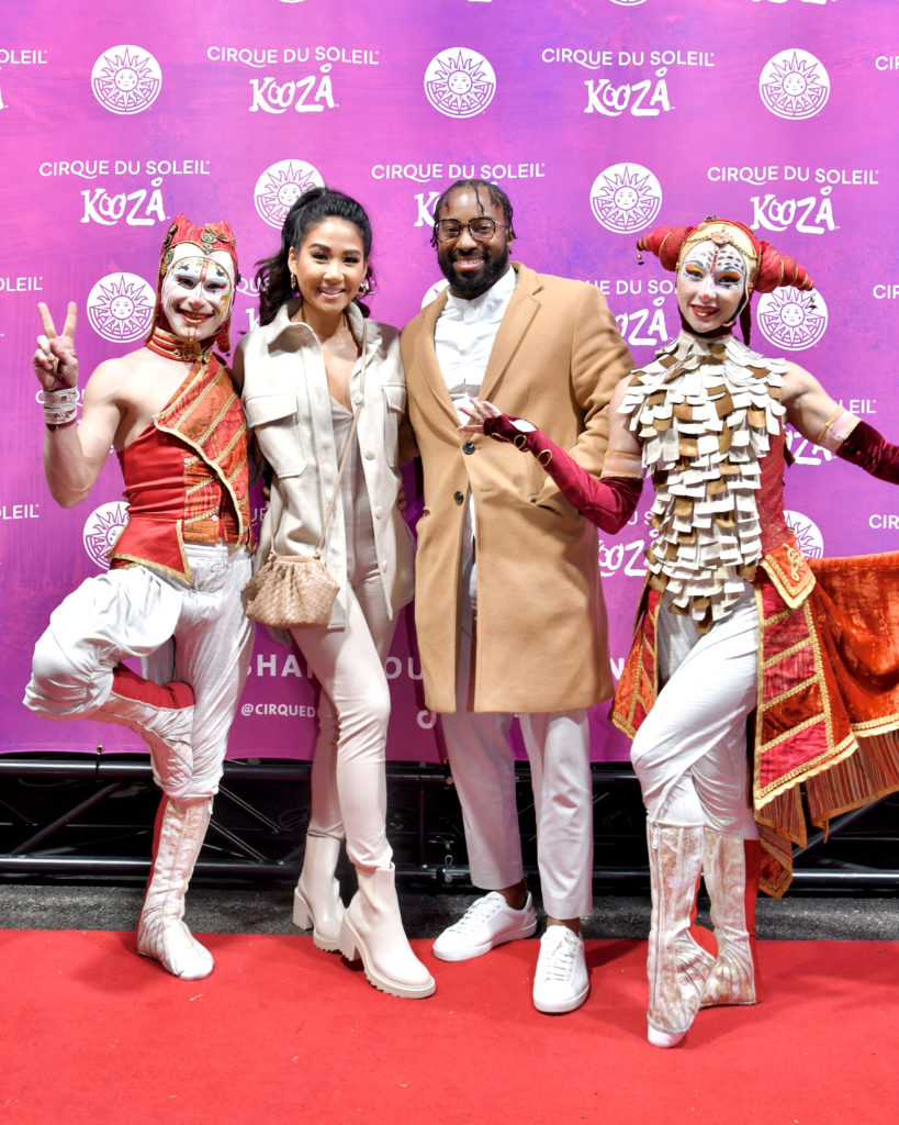 Samantha Huang, Justin Henderson at the Cirque du Soleil KOOZA premiere.  (Photo by Alex Montoya)