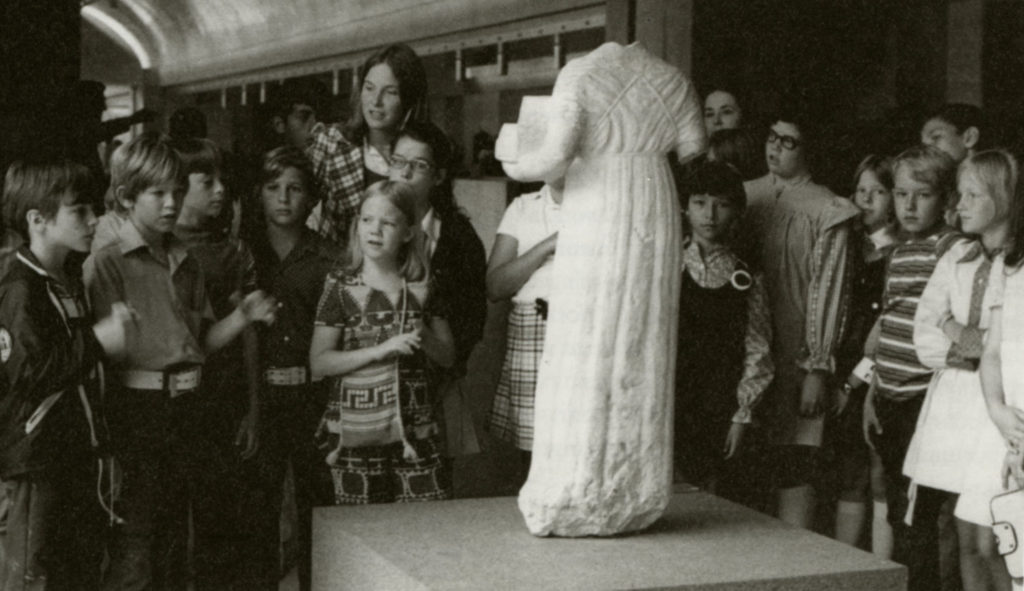 School tour in the Kahn building, 1972 (Photo by Robert Wharton)