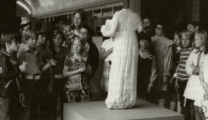 School tour in the Kahn building, 1972