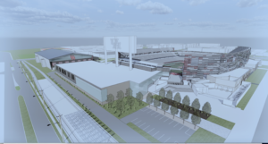 The University of Houston’s new $140 million building will bring some major changes to TDECU Stadium too. Including a party deck and more premium seating. This is a look at one of the early renderings (not the final renderings).