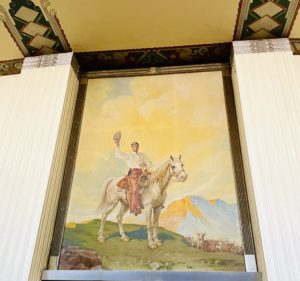 Will Rogers Coliseum – The namesake, who was a friend of Amon G. Carter, is enshrined at the entrance. (Photo by Courtney Dabney)