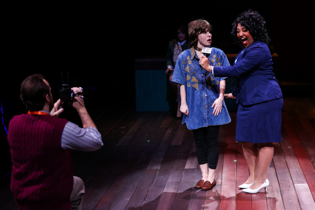 Teresa Zimmerman (Norma McCorvey) and Troi Coleman in Stages production of ROE (Photo by Melissa Taylor)