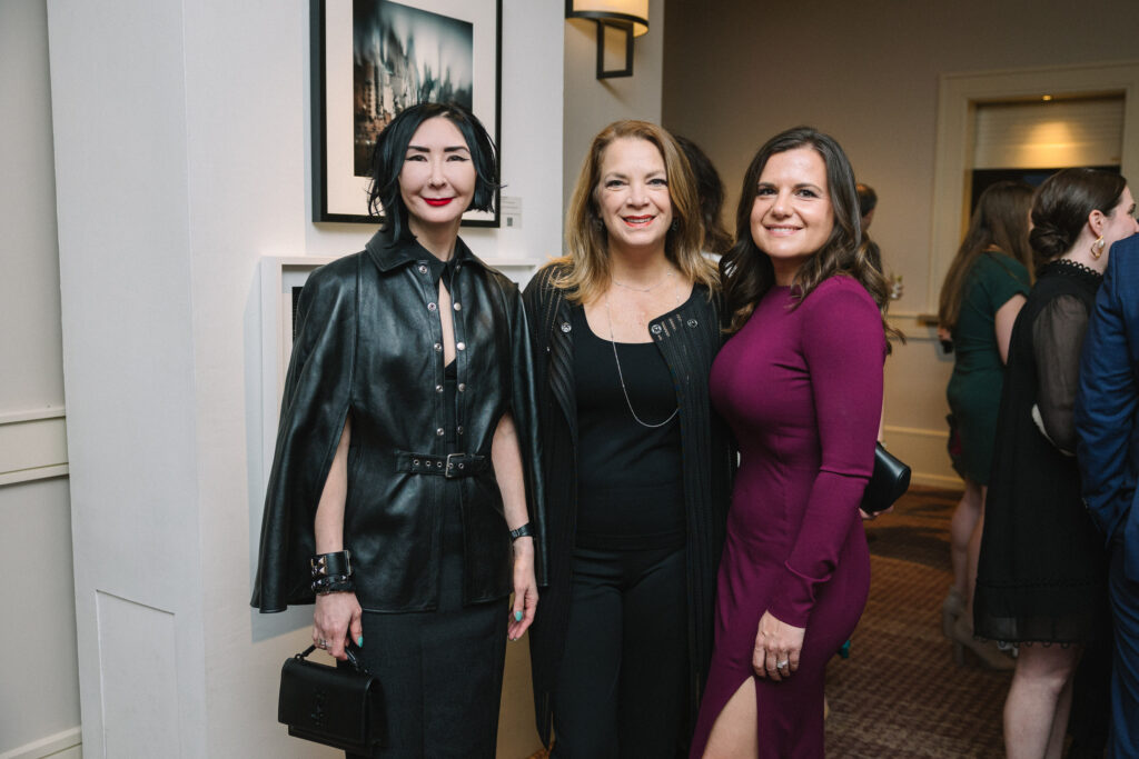 Carrie Brandsberg-Dahl, Gretchen Watkins, Johanne Beaulieu Gatto at Houston Center for Photography's Print Auction & Dinner (Photo by Johnny Than)