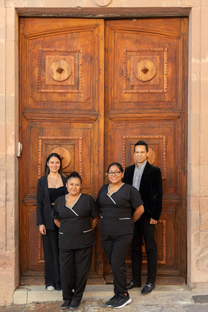 The welcoming staff and doors of La Valise San Miguel. 