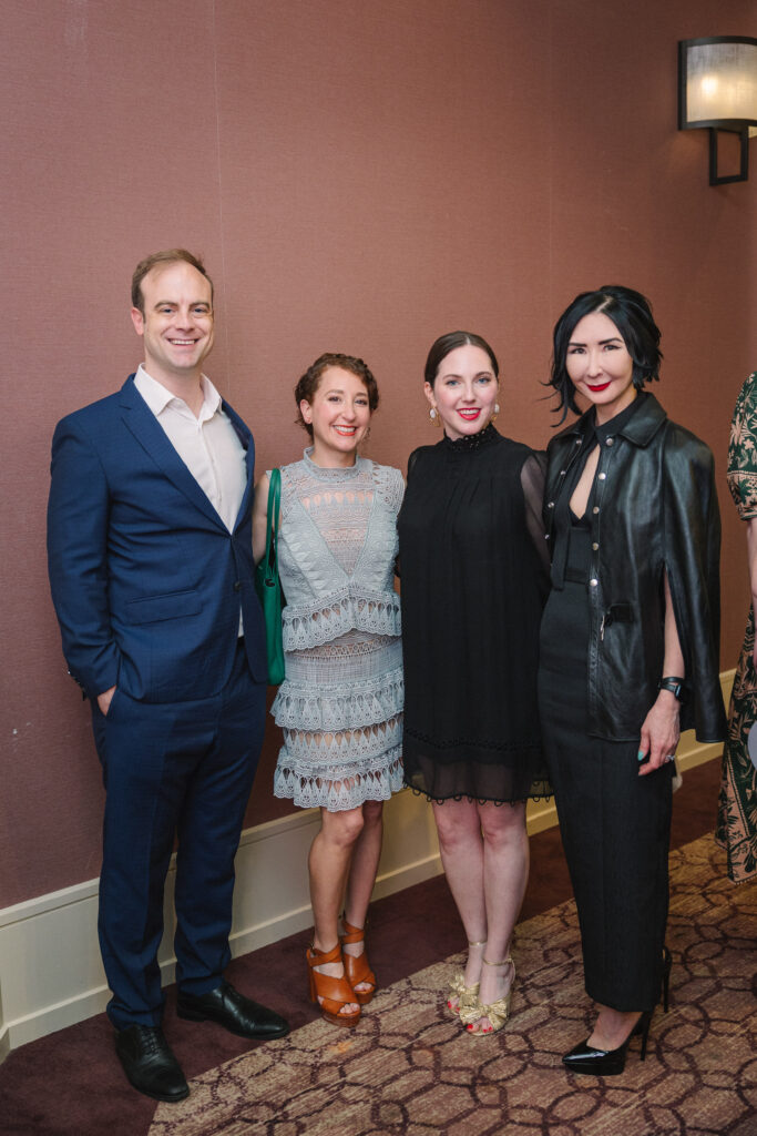 Luke Burns, Debra Barrera, Ashlyn Burns, Carrie Brandsberg-Dahl at Houston Center for Photography's Print Auction & Dinner (Photo by Johnny Than)