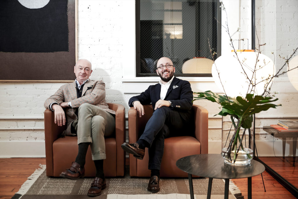 Piero Lissoni, founder and design principal of Lissoni & Partners; Stefano Giussani, partner and CEO of Lissoni New York. (photo by Veronica Gaido)