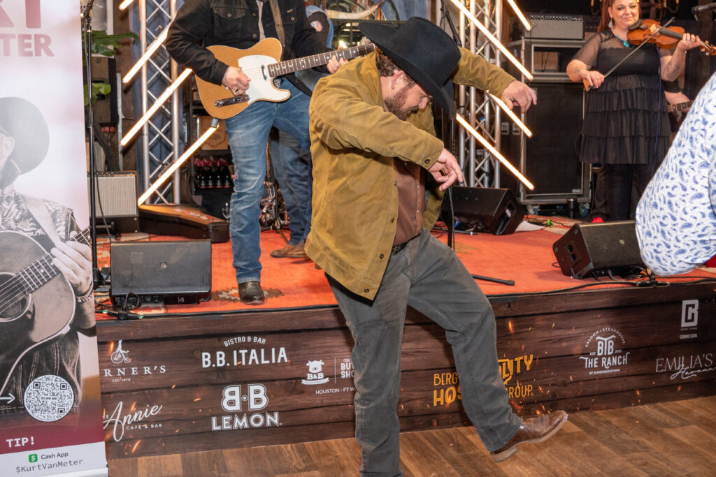 Rip Wheeler, aka Cole Hauser, hits the dance floor at The Ranch Saloon + Steakhouse at Rodeo Houston. (Photo by Jacob Power)