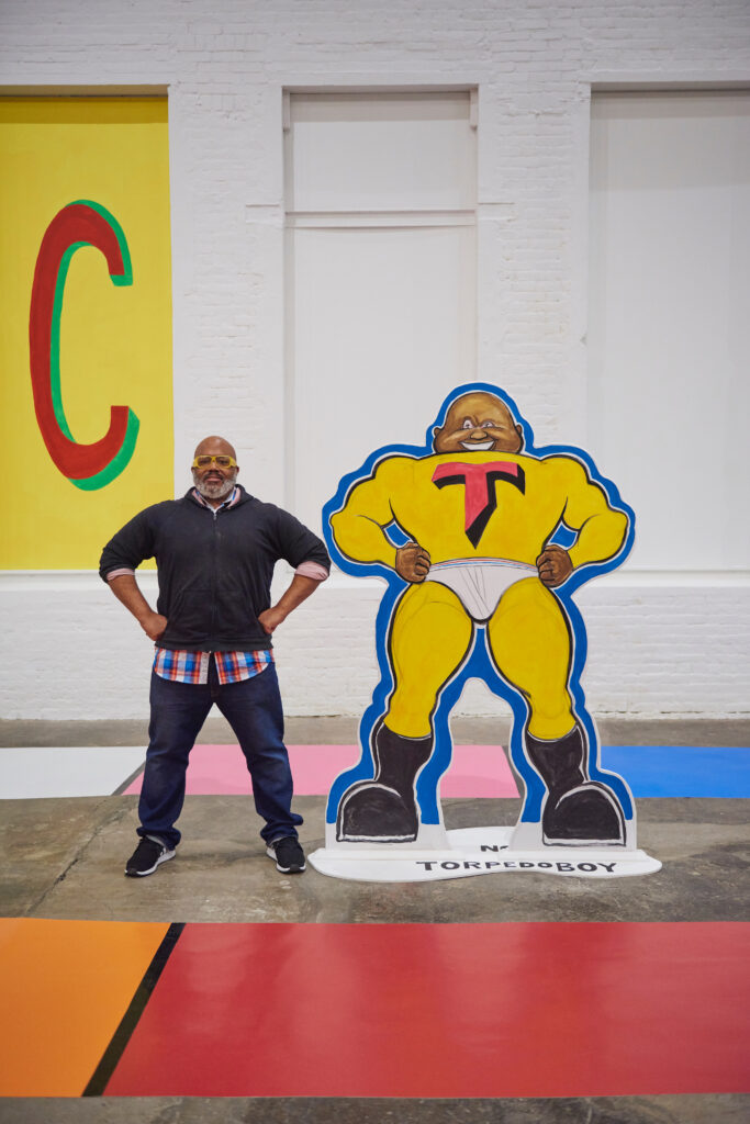 Trenton Doyle Hancock's "Mind of the
Mound: Critical Mass," at MASS MoCA, North Adams, MA;
March 9–November 3, 2019. (Photo by Tony Luong. Image
courtesy the artist and James Cohan, New York)