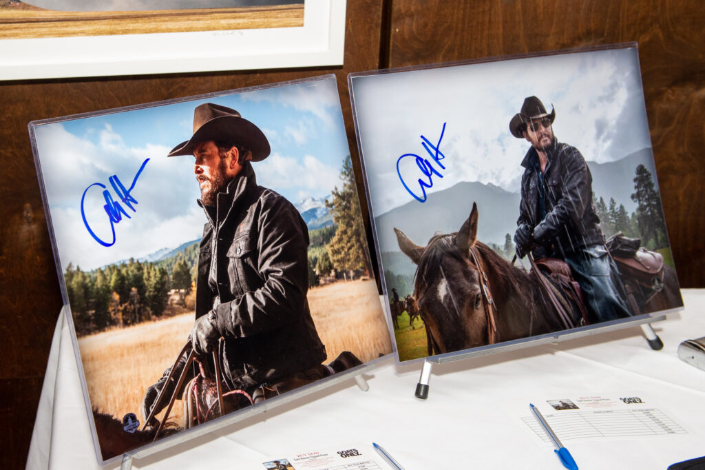 Signed photos for guests attending the  special afternoon and evening at The Ranch at the Houston Livestock Show and Rodeo featuring Cole Hauser.(Photo by Jacob Power)