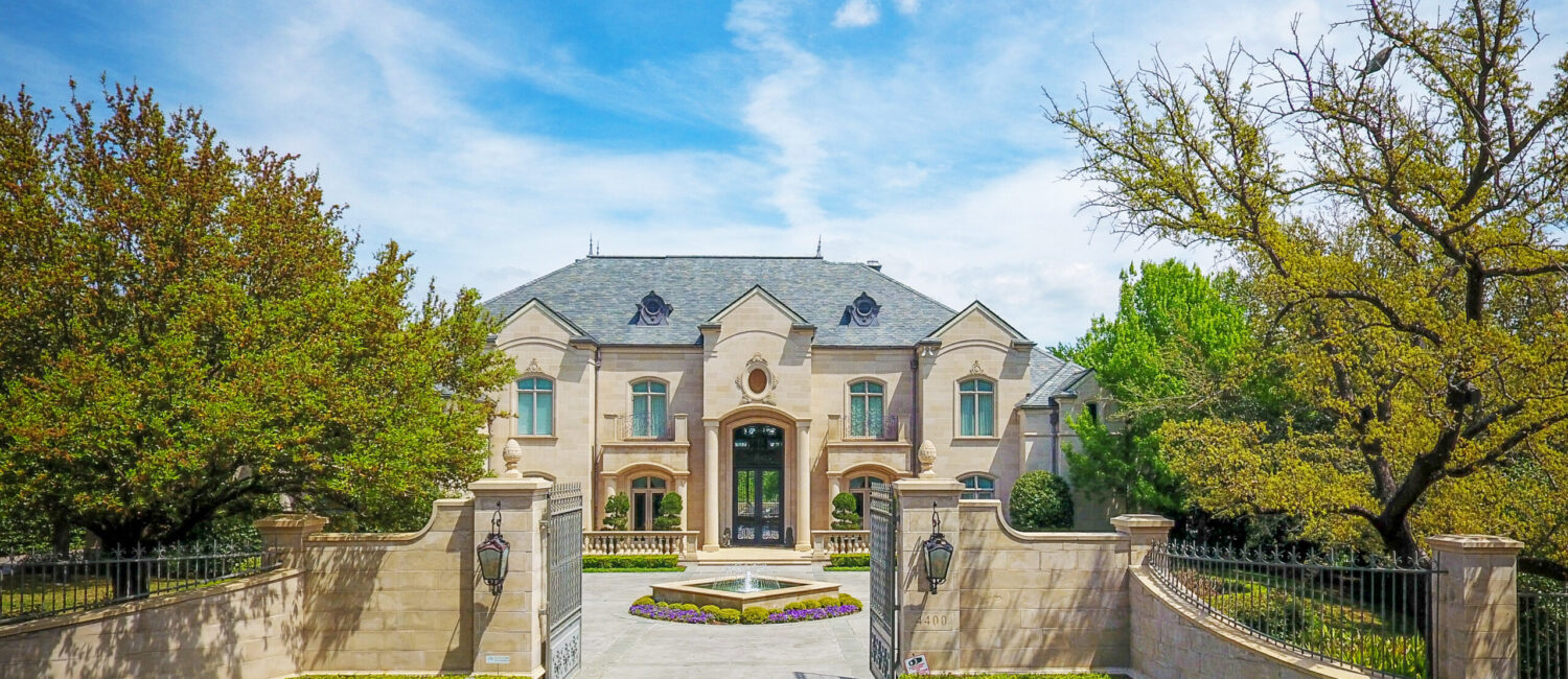 The entry and curb appeal of the multi-million dollar Fort Worth estate at 4400 Overton Crest is real.