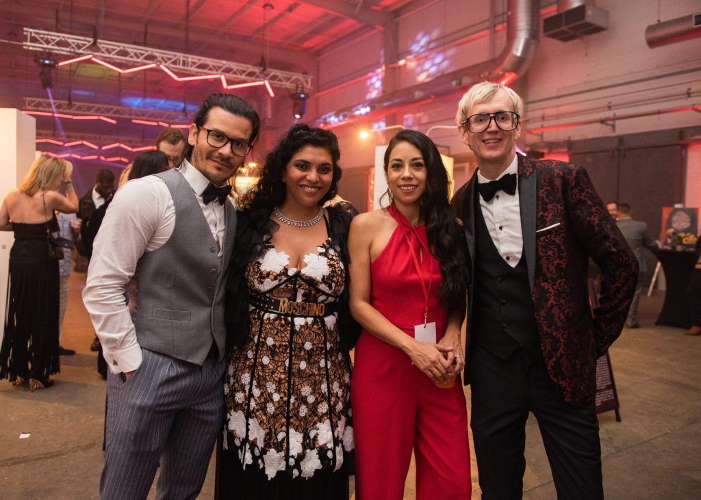 Miller Quevedo, Janavi Mahimtura Folmsbee, Angela Carranza, Alton DuLaney at Fresh Arts Thunder Ball (Photo by Viva La Marx Photography)