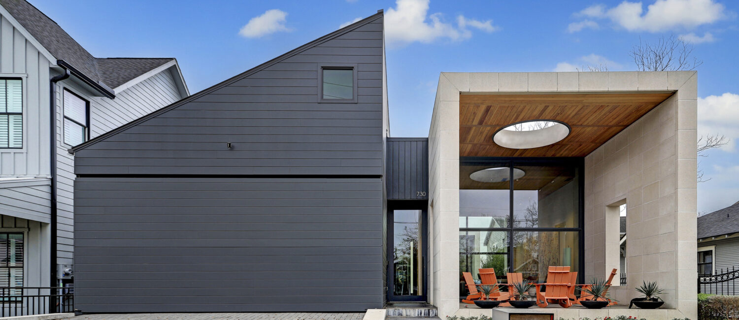 Heights house indeed. The contemporary, award winning dwelling at 730 East 6 1/2 Street in the Heights is on the market with Compass RE's Laura Sweeney. (Photo by TK Images)