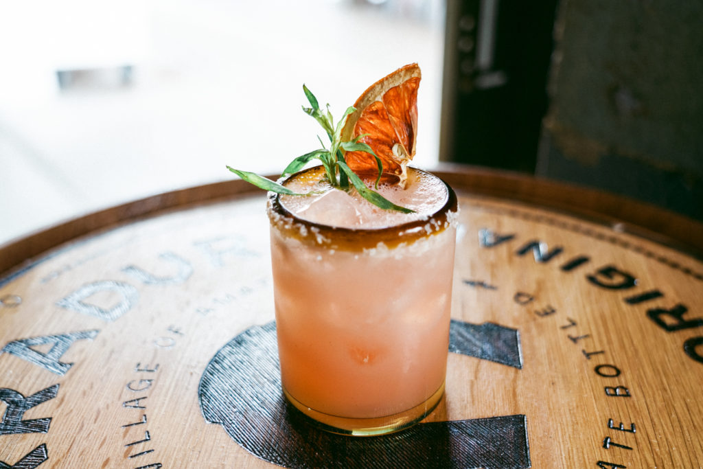 The salty dog cocktail at the East End location of Eight Row Flint. (Photo by Mikah Danae)