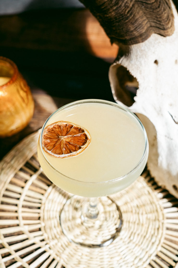 One of Eight Row Flint's signature cocktails include this, the Casa Piedra Sour.  (Photo by Mikah Danae)