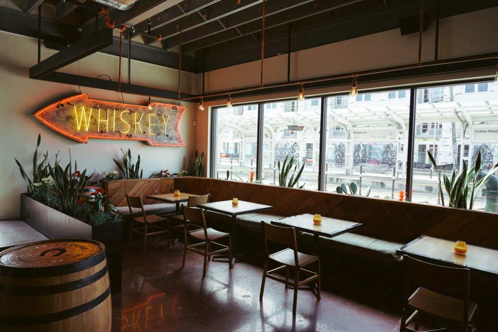 Inside Agricole hospitality's second location of Eight Row Flint, their popular ice house and eatery that originated in the Houston Heights. (Photo by Mikah Danae)