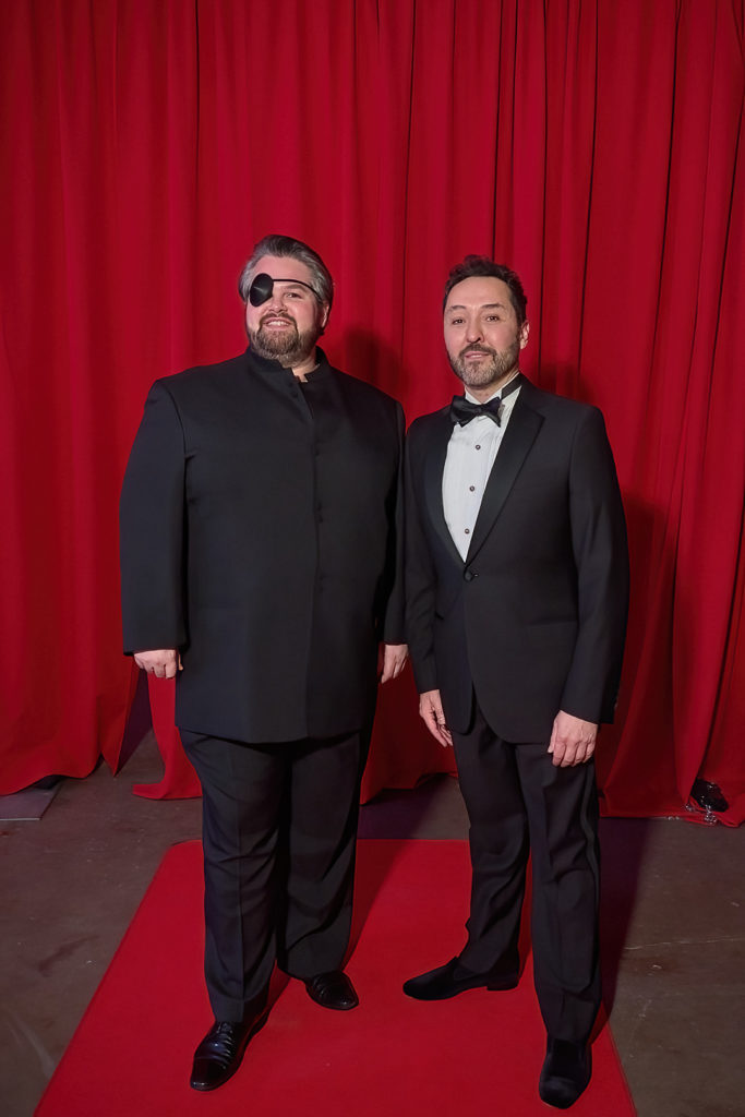 Alex de Aguiar Reuter, Honoree Jorge Garza at Fresh Arts Thunder Ball (Photo by Charlie Horse Photography)