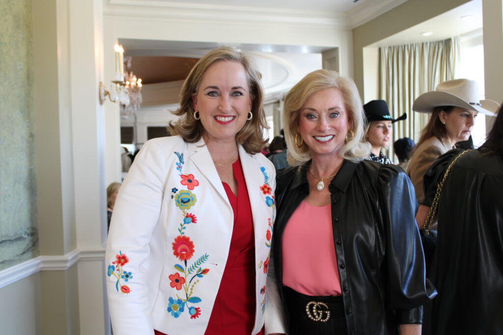 Christan Fuqua, Anne Richardson at the HLS&R International Committee Ladies' luncheon at River Oaks Country Club. (Photo by courtesy of HLSR)
