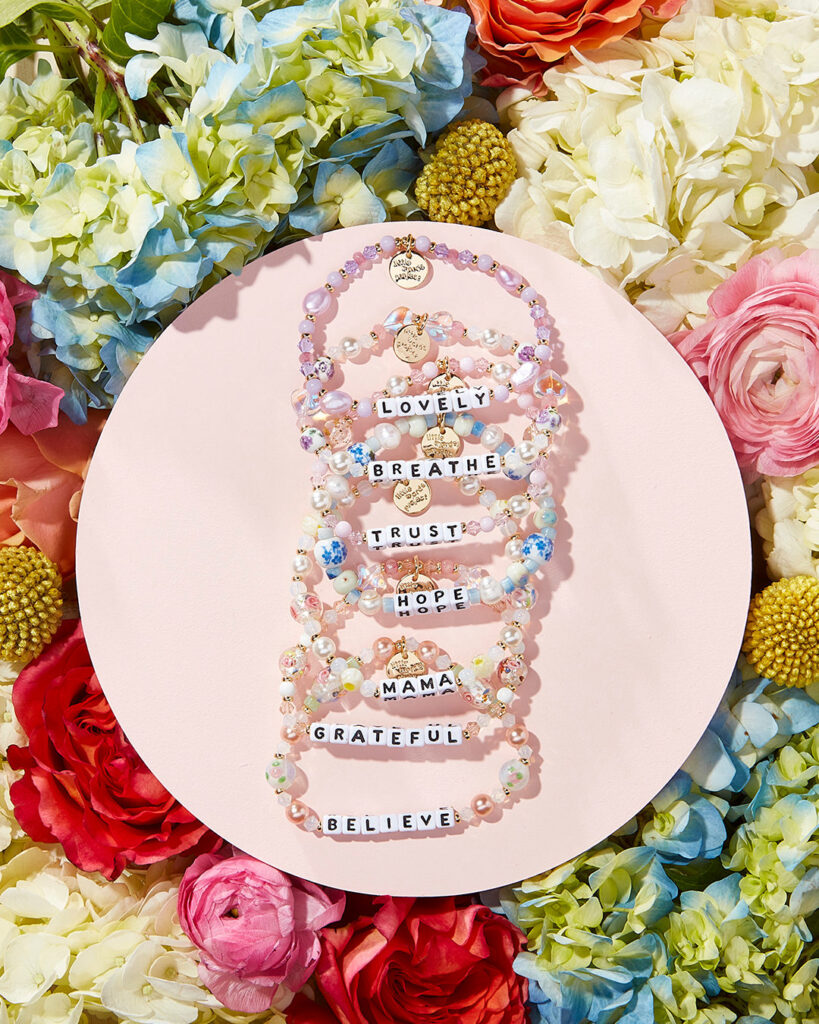 Customized bracelets from Little Words Project will be available at the Coach Tabby Tour events later this month.