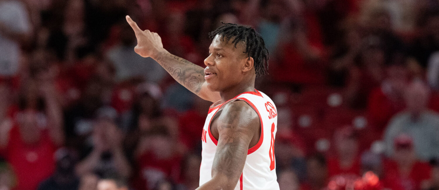 On Senior Night at the Fertitta Center, the University of Houston Cougars men’s basketball team cut down the nets after defeating Wichita State 83-66 behind Marcus Sasser’s 24 points and Jamal Shead’s 25 points