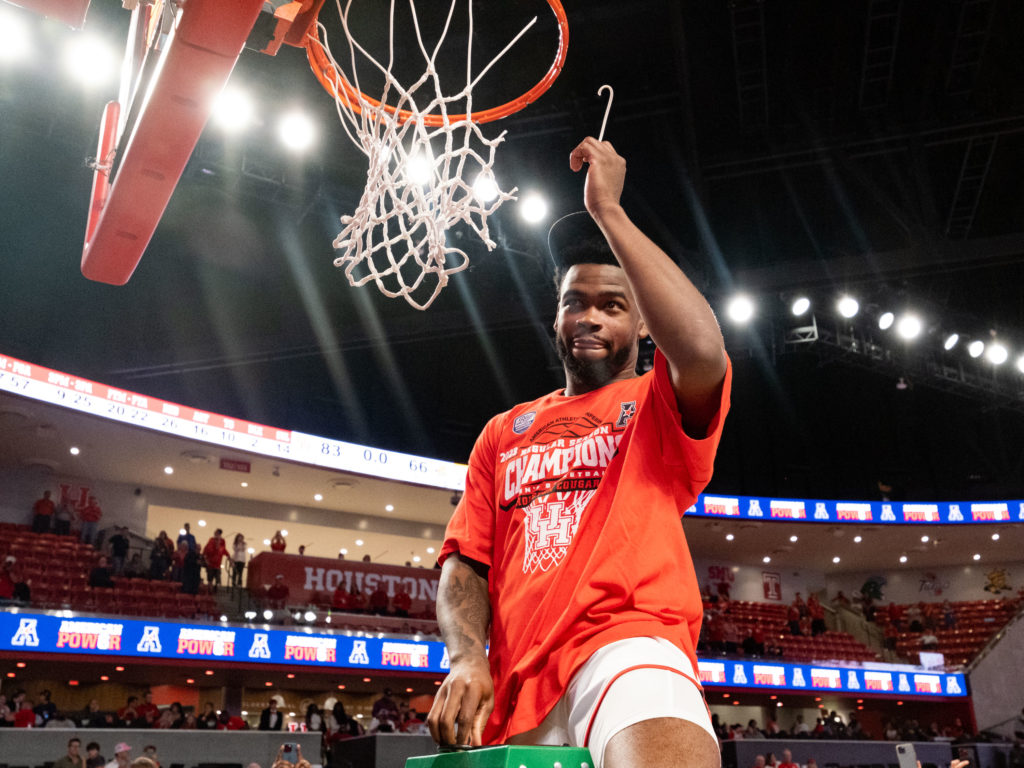 UH point guard Jamal Shead refused to let his seniors lose their last home game. (Photo by F. Carter Smith)