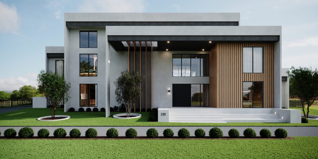 Front view of the villa.