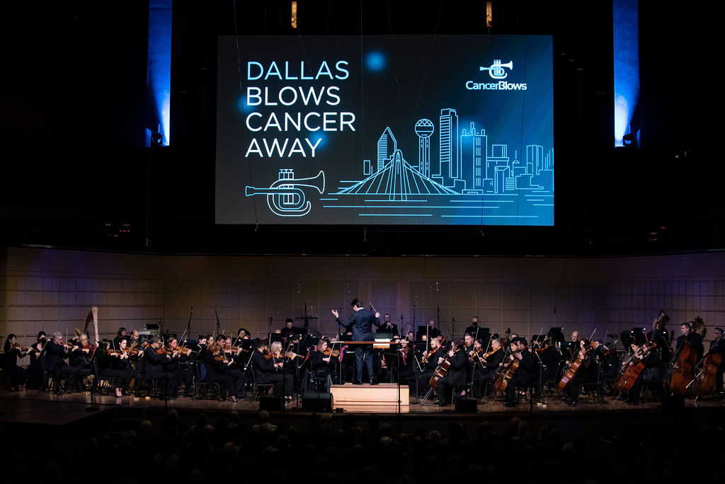 The Dallas Symphony Orchestra at the 2023 CancerBlows event in Dallas, Texas. (Photo by Tamytha Cameron)