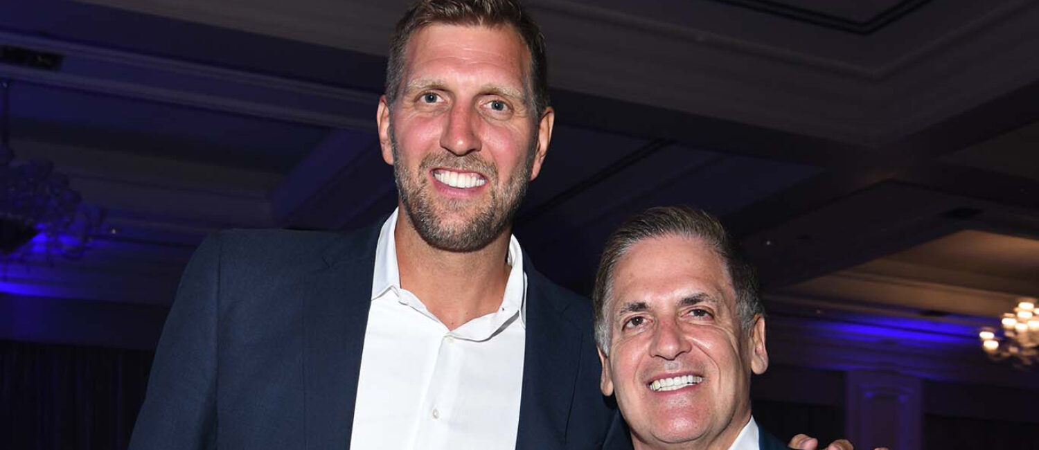 Dirk Nowitzki, Mark Cuban (Photo by Kristina Bowman)