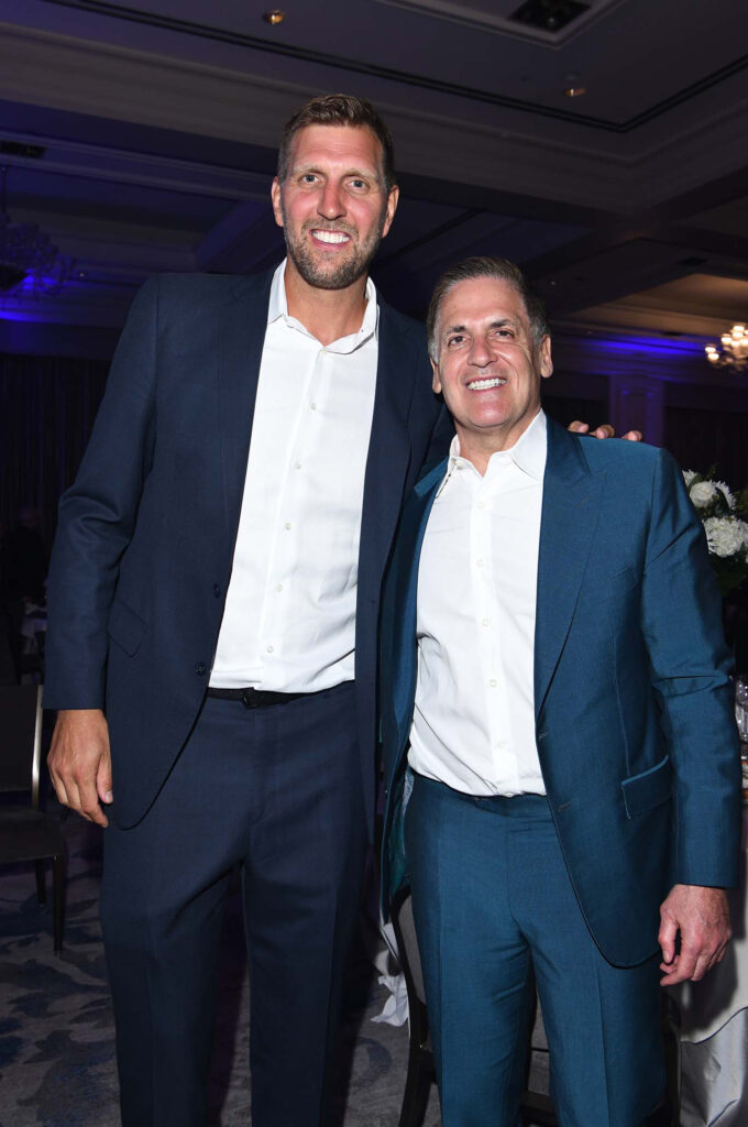 Dirk Nowitzki, Mark Cuban (Photo by Kristina Bowman)