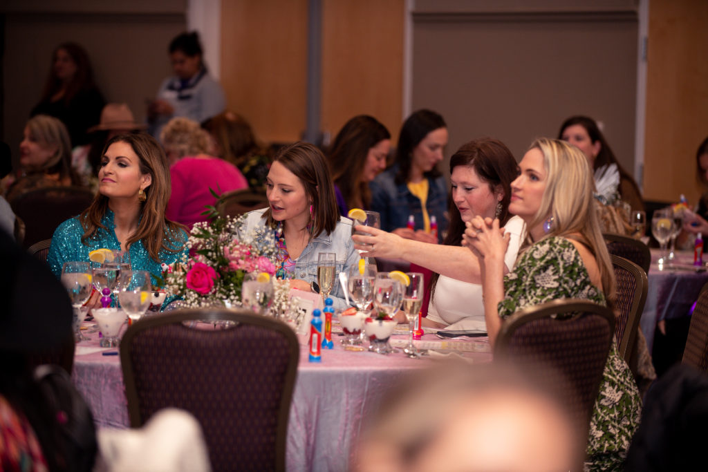 Katey McFarlan, Kadee Elliott, Caroline Shillig, Catherine Cartie at Bubbles, Boots, and Bingo.