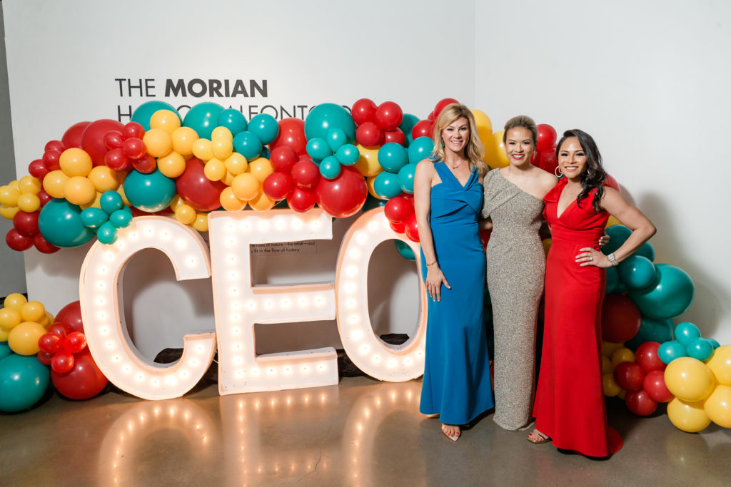 Kelly Goff, CEO Foundation founder Jackie Pham, Charlene Sabonghy at the inaugural CEO Foundation gala held at the Houston Museum of Natural Science.