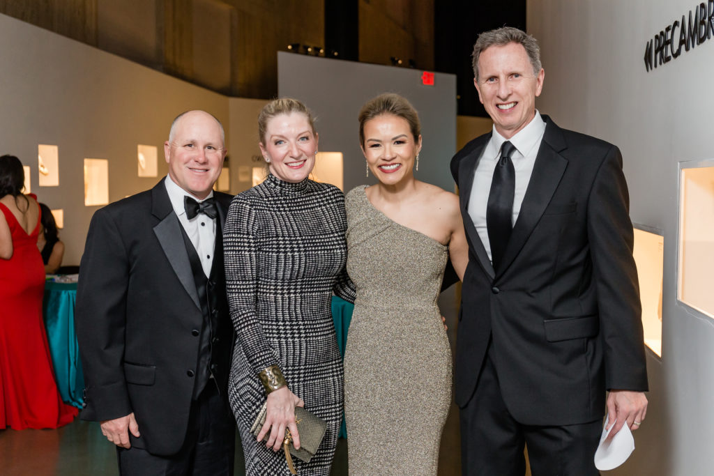 Will & Rachel Leaman, Jackie Pham, Marc Vandermeer at the inaugural CEO Foundation gala held at the Houston Museum of Natural Science.