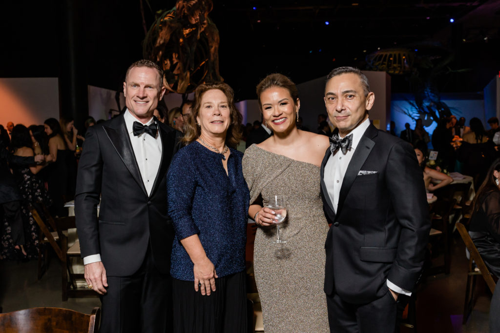 George Andrews, Barbara Ostdiek, Jackie Pham, Rice University's Jones Graduate School of Business dean Peter Rodriguez at the inaugural CEO Foundation gala held at the Houston Museum of Natural Science.