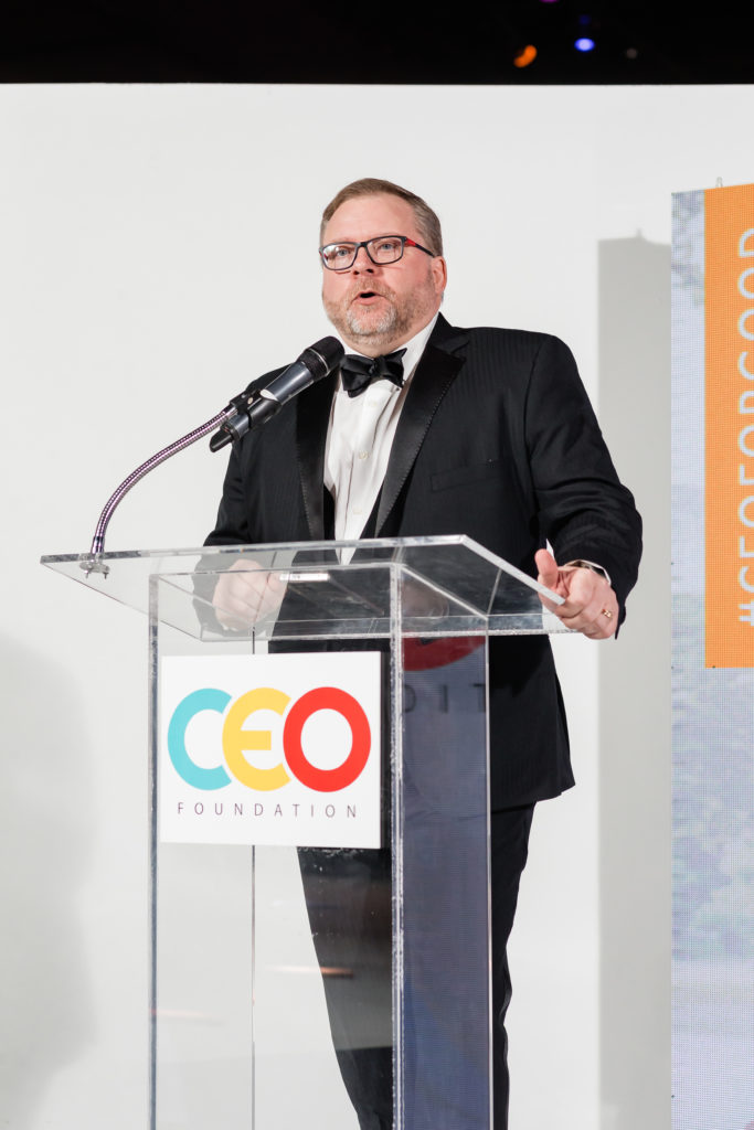 Apache Is CEO Stephen Hillier at the inaugural CEO Foundation gala held at the Houston Museum of Natural Science.
