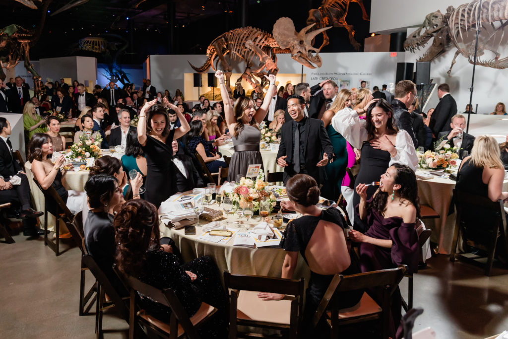 CEO Foundation gala guests dine with dinosaurs at the Houston Museum of Natural Science.